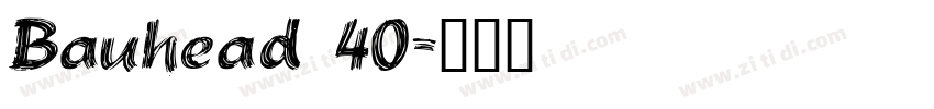 Bauhead 40字体转换